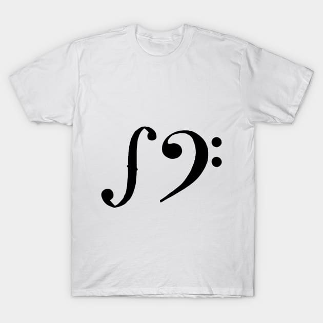 F clef and F (black) T-Shirt by Oniryah